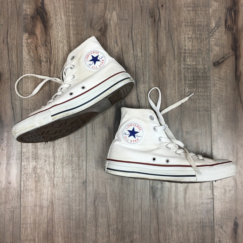 All White High Top Converse All Star